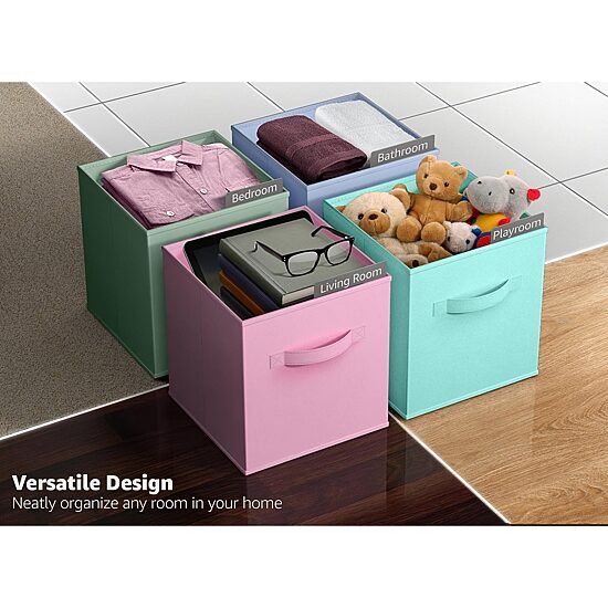 Sorbus 6 Pack 13"  Foldable Cubes With Handles- Storage Cube