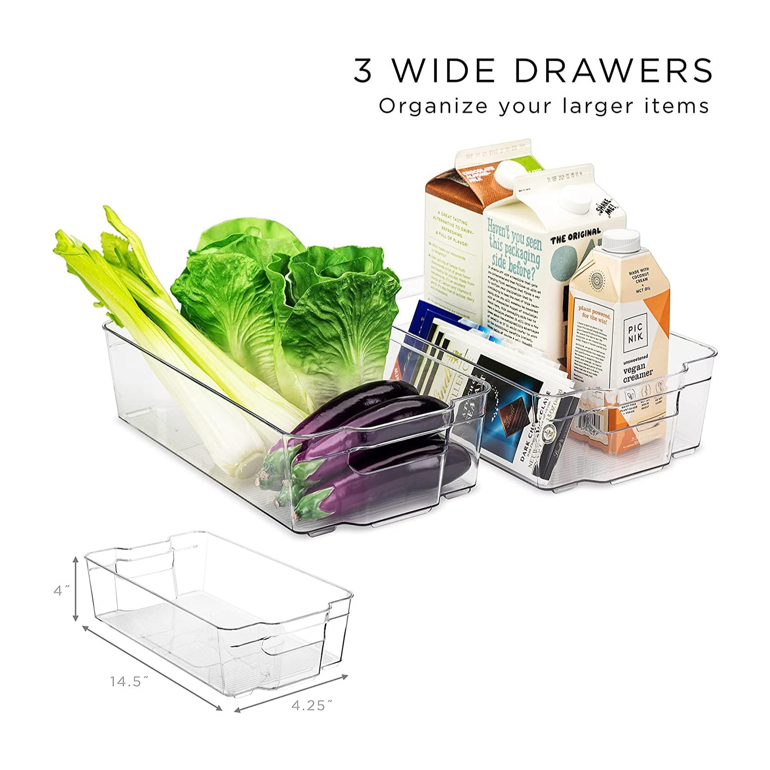 Sorbus Clear Plastic 8-pc. Storage Bin
