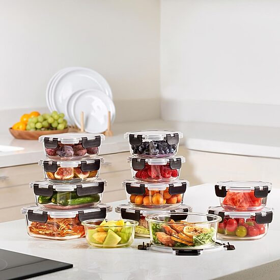 Sorbus Glass Food Airtight Storage With Lids 24-pc. Food Container
