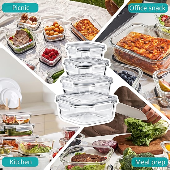 Sorbus Glass Food Storage Containers With Lids 16-pc. Food Container