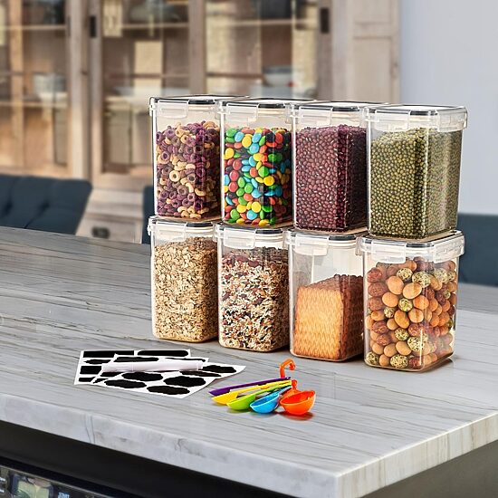 Sorbus Airtight Containers With Locking Lids, Measuring Spoons & Labels 16-pc. Food Container