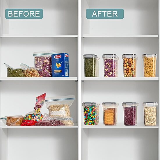 Sorbus Airtight Containers With Locking Lids, Measuring Spoons & Labels 16-pc. Food Container