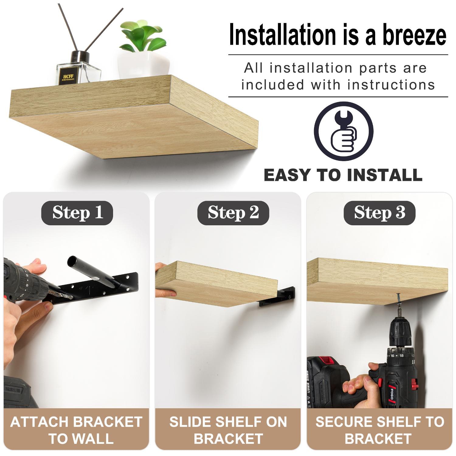 Sorbus 5 Tier Floating Hooks 10-Shelf with Baskets