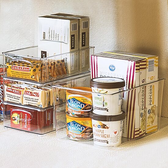 Sorbus Clear Plastic 8-pc. Storage Bin