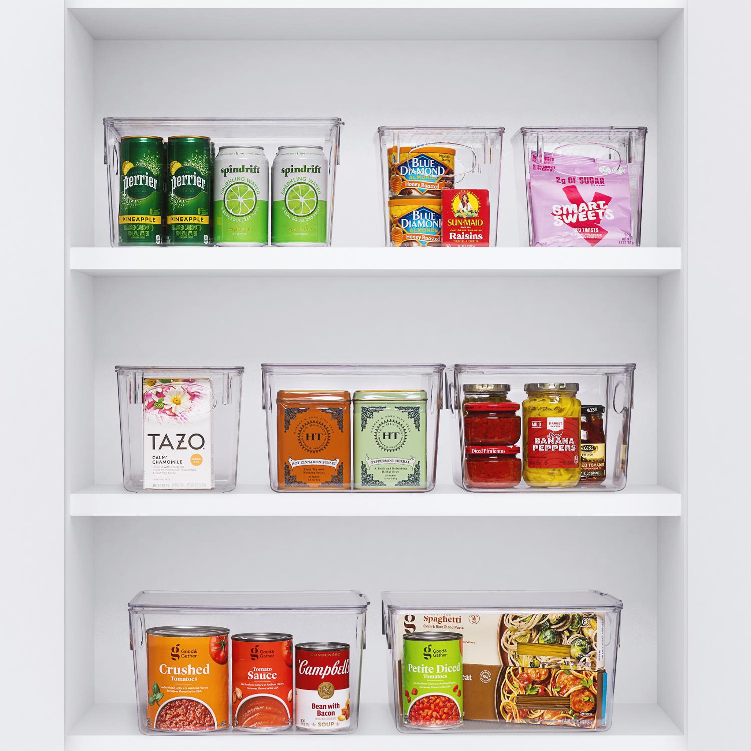 Sorbus Variety Pack Clear Acrylic Bins With Handles And Lids 12-pc. Storage Bin
