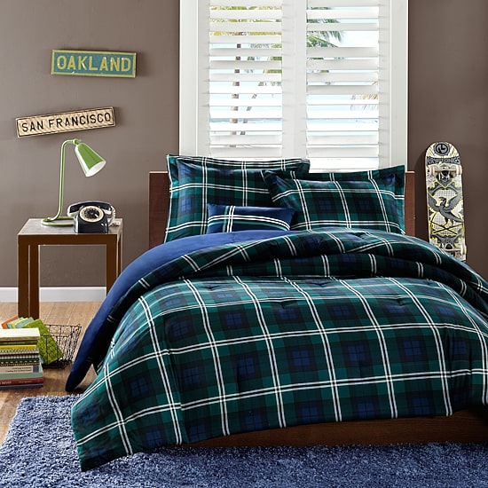 Mi Zone Cameron Antimicrobial Plaid Comforter Set with decorative pillow