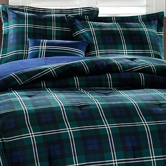 Mi Zone Cameron Antimicrobial Plaid Comforter Set with decorative pillow