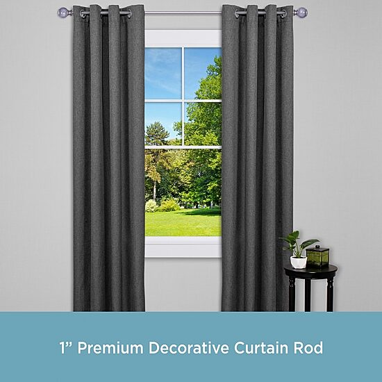 Kenney Claremont Noah Ball 1 IN Adjustable Curtain Rod