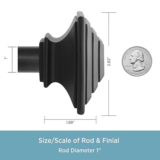 Kenney Claremont Misson 1 IN Adjustable Curtain Rod
