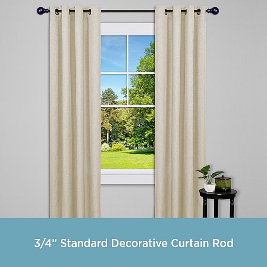 Kenney Bryce Ball 3/4 IN Adjustable Curtain Rod