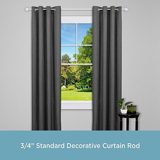 Kenney Bryce Ball 3/4 IN Adjustable Curtain Rod