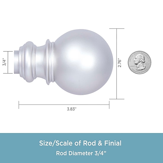 Kenney Bryce Ball 3/4 IN Adjustable Curtain Rod