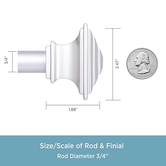 Kenney Mission Square 3/4 IN Adjustable Curtain Rod