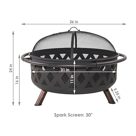 Sunnydaze Collection Portable Weather Resistant Fire Pit