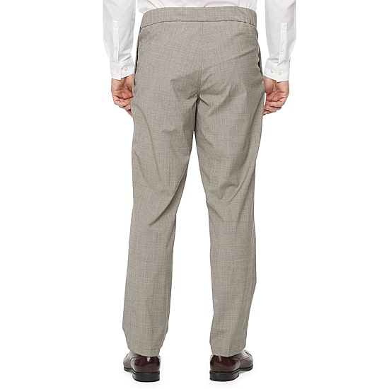 Stafford Coolmax All Season Ecomade Seated Mens Adaptive Classic Fit Flat Front Suit Pant