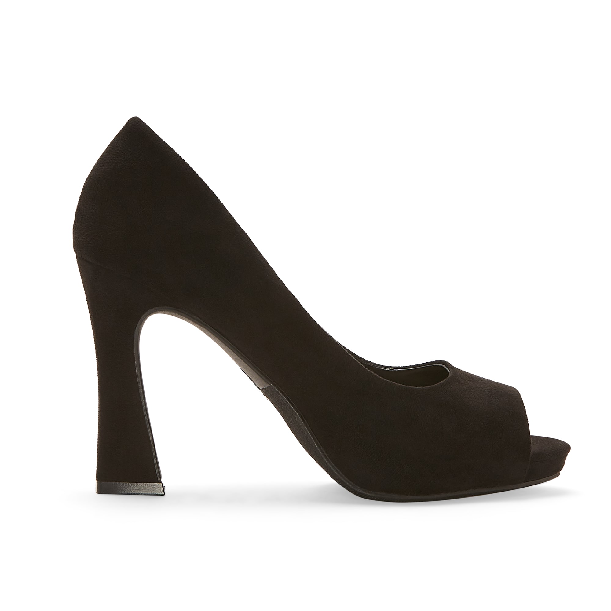Worthington Lula Womens Round Peep Toe Flared Heel Pumps