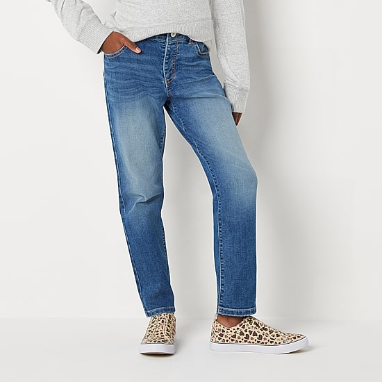 Thereabouts Little & Big Kid Girls Adaptive Adjustable Waist Stretch Fabric Straight Leg Jean