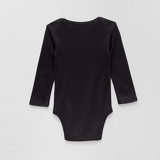 Okie Dokie Baby Unisex Round Neck Long Sleeve Rib Bodysuit