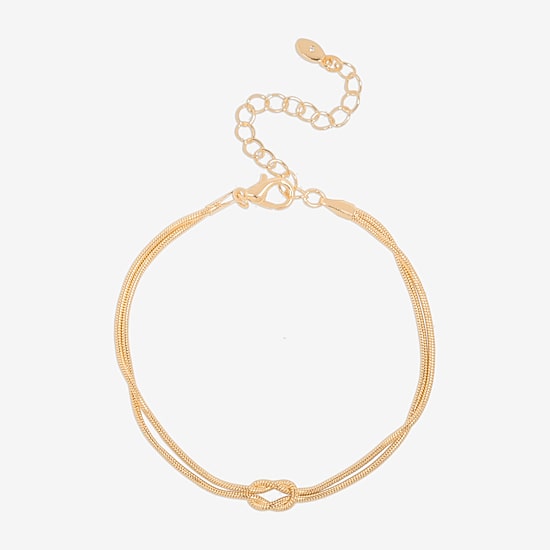 Bijoux Bar Womens Stainless Steel 7.5 Inch Solid Link Round Chain Bracelet