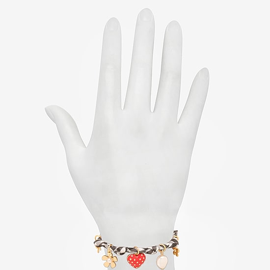 Bijoux Bar Womens Heart Charm Bracelet