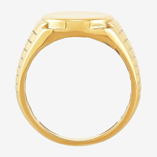 Womens 10K Gold Oval Signet Ring