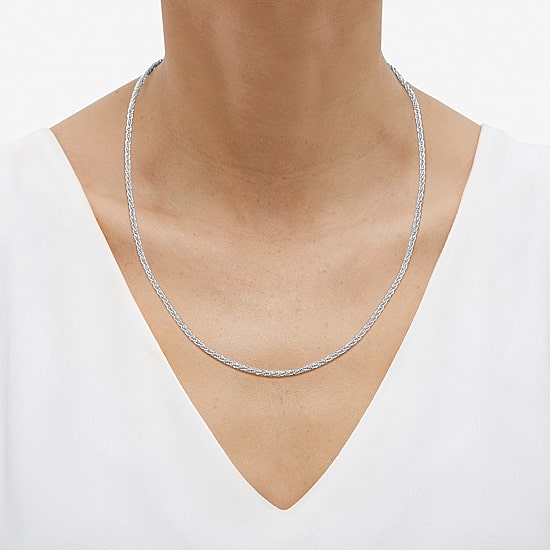 Womens 10K Gold 22 Inch Rope Chain Necklace