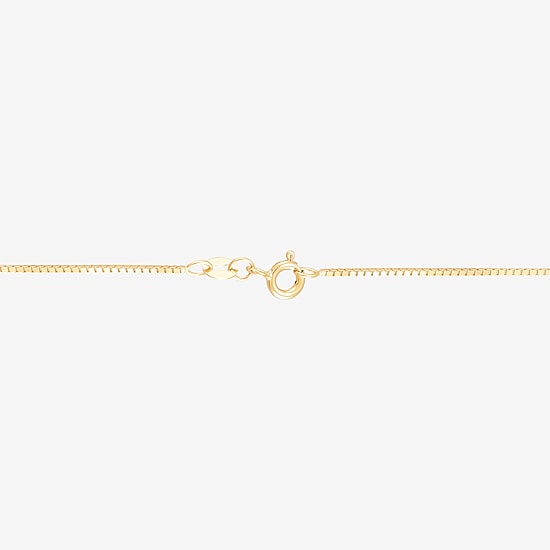 Womens 14K Gold 16 Inch Box Chain Necklace