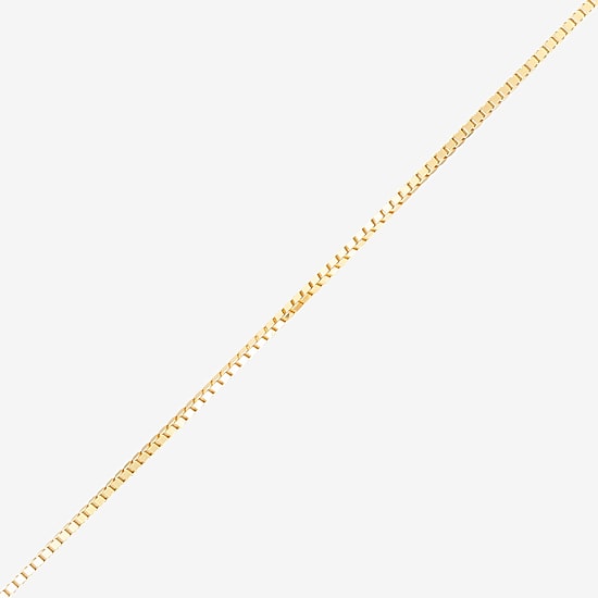 Womens 14K Gold 16 Inch Box Chain Necklace