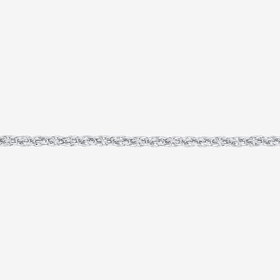 Womens 10K Gold 18 Inch Rope Chain Necklace