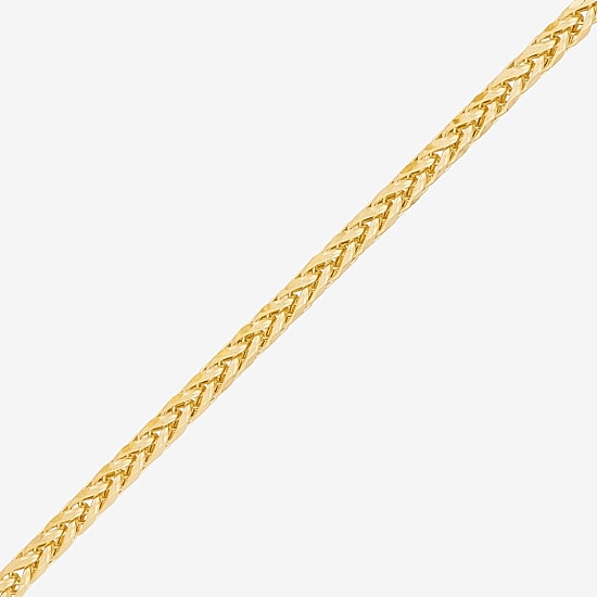 Womens 10K Gold 20 Inch Wheat Chain Necklace