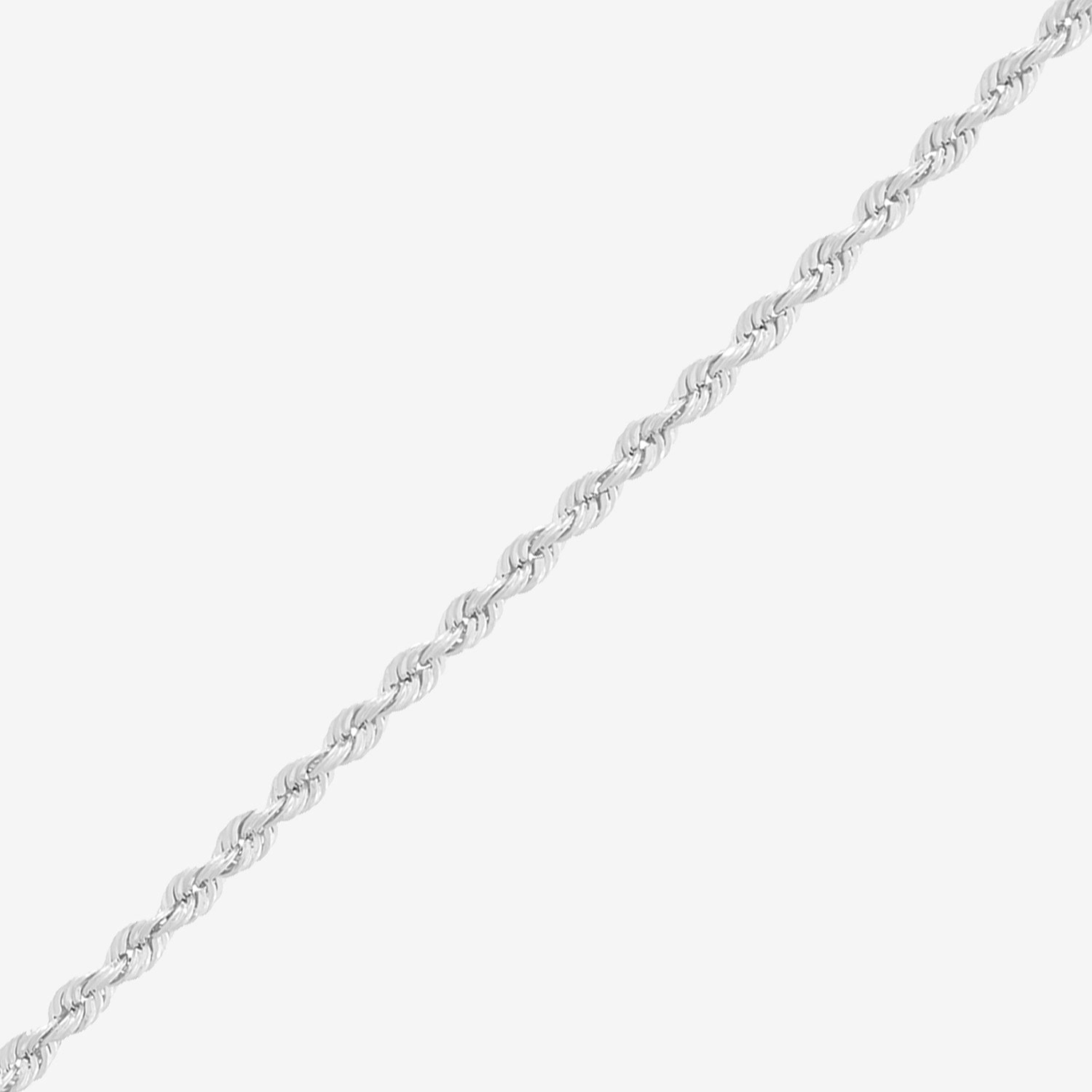 Womens 14K Gold Inch Rope Chain Necklace