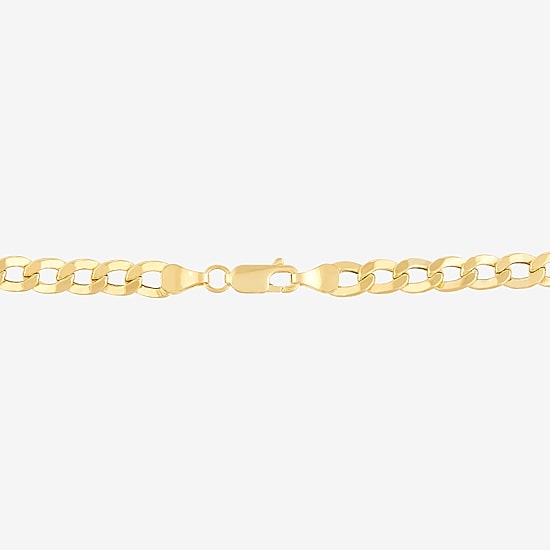 Womens 10K Gold 24 Inch Curb Chain Necklace