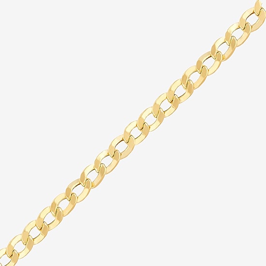 Womens 10K Gold 30 Inch Curb Chain Necklace