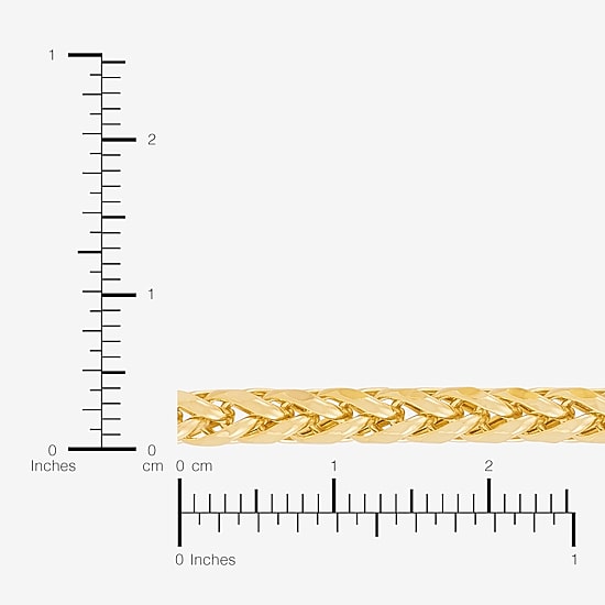 Womens 10K Gold 24 Inch Wheat Chain Necklace
