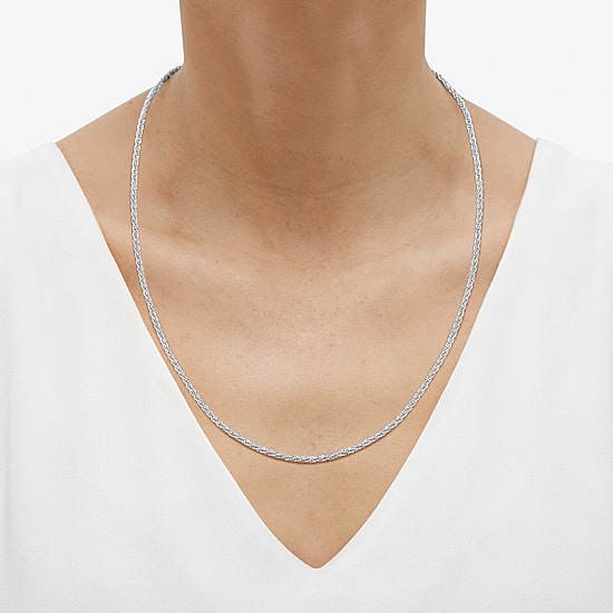 Womens 10K Gold 24 Inch Rope Chain Necklace