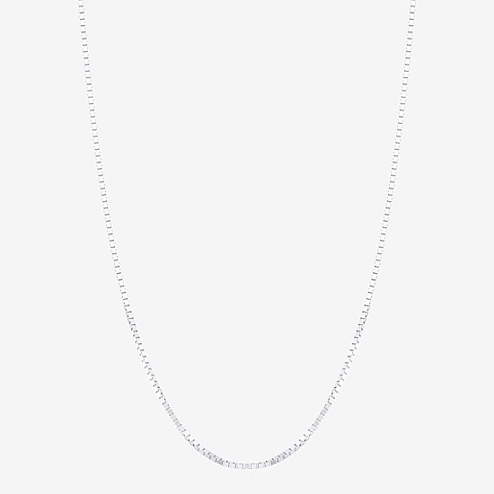Womens 14K Gold 18 Inch Box Chain Necklace
