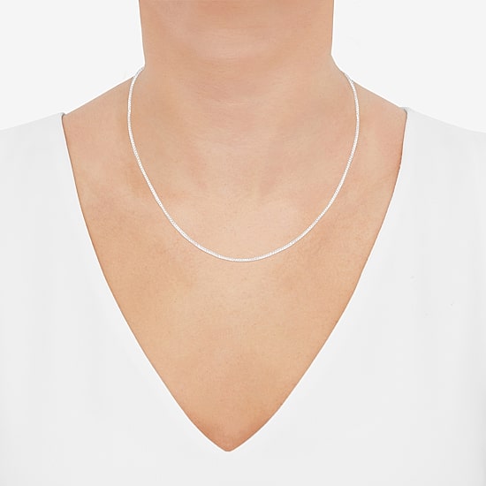 Womens 14K Gold 18 Inch Box Chain Necklace