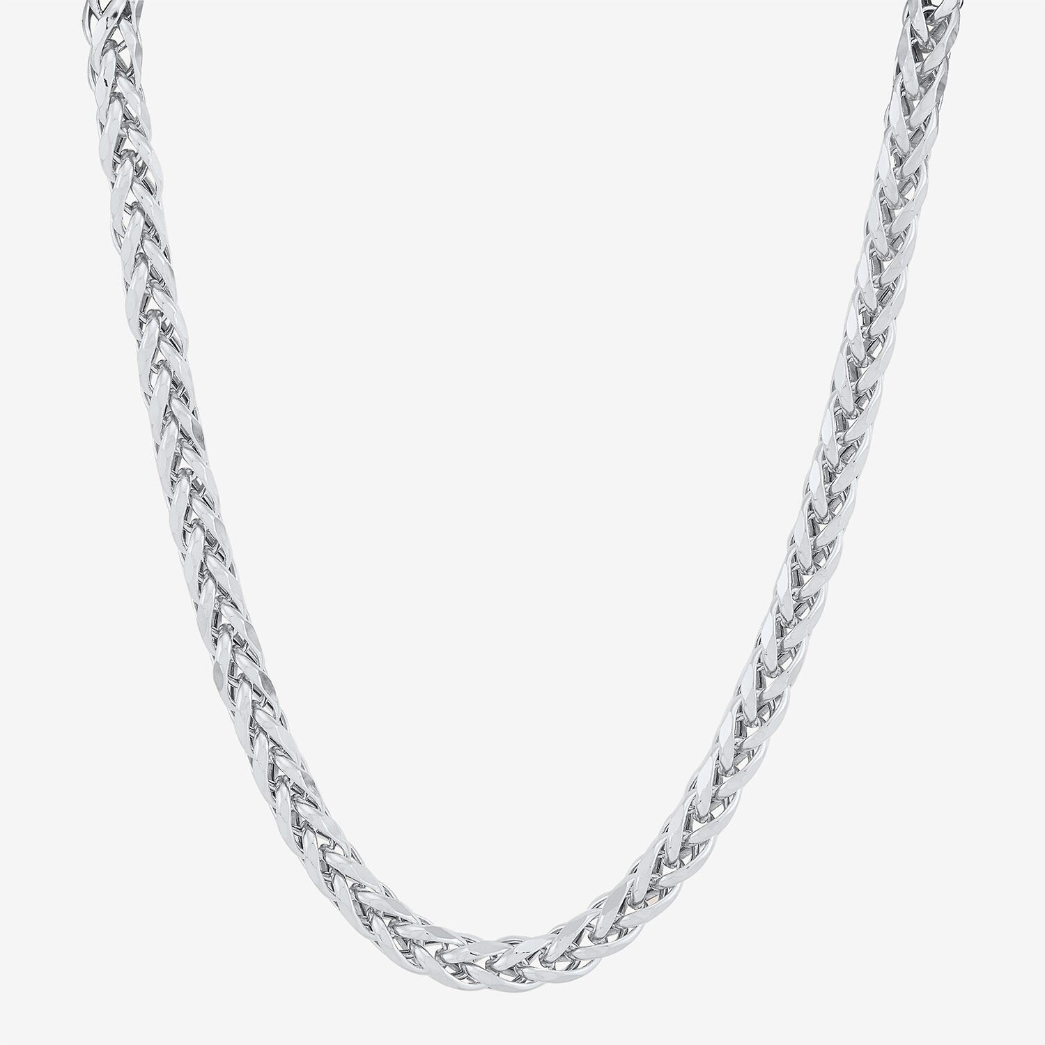 Womens 10K Gold 18 Inch Wheat Chain Necklace