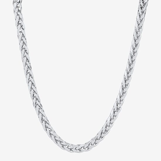 Womens 10K Gold 18 Inch Wheat Chain Necklace