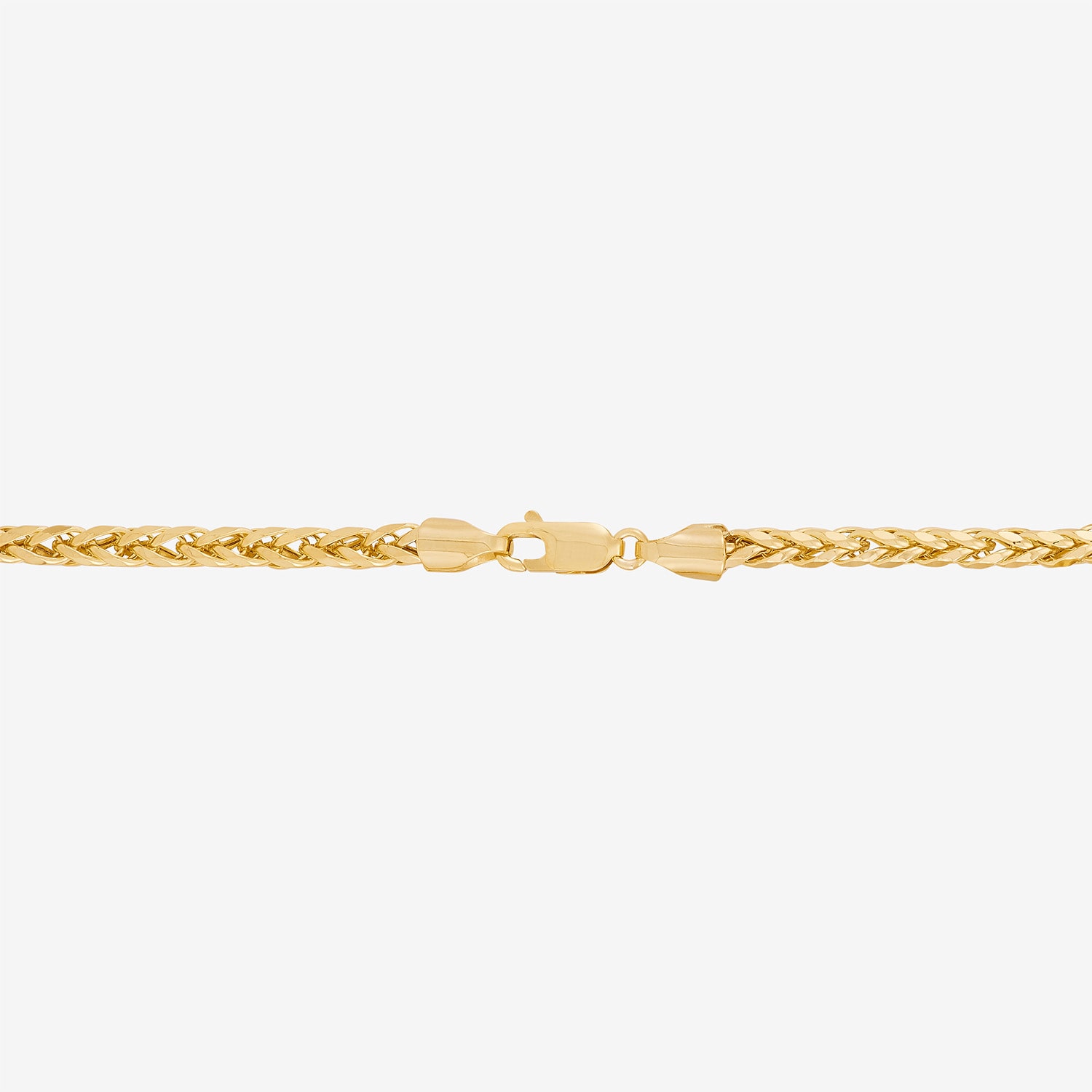 Womens 10K Gold 18 Inch Wheat Chain Necklace