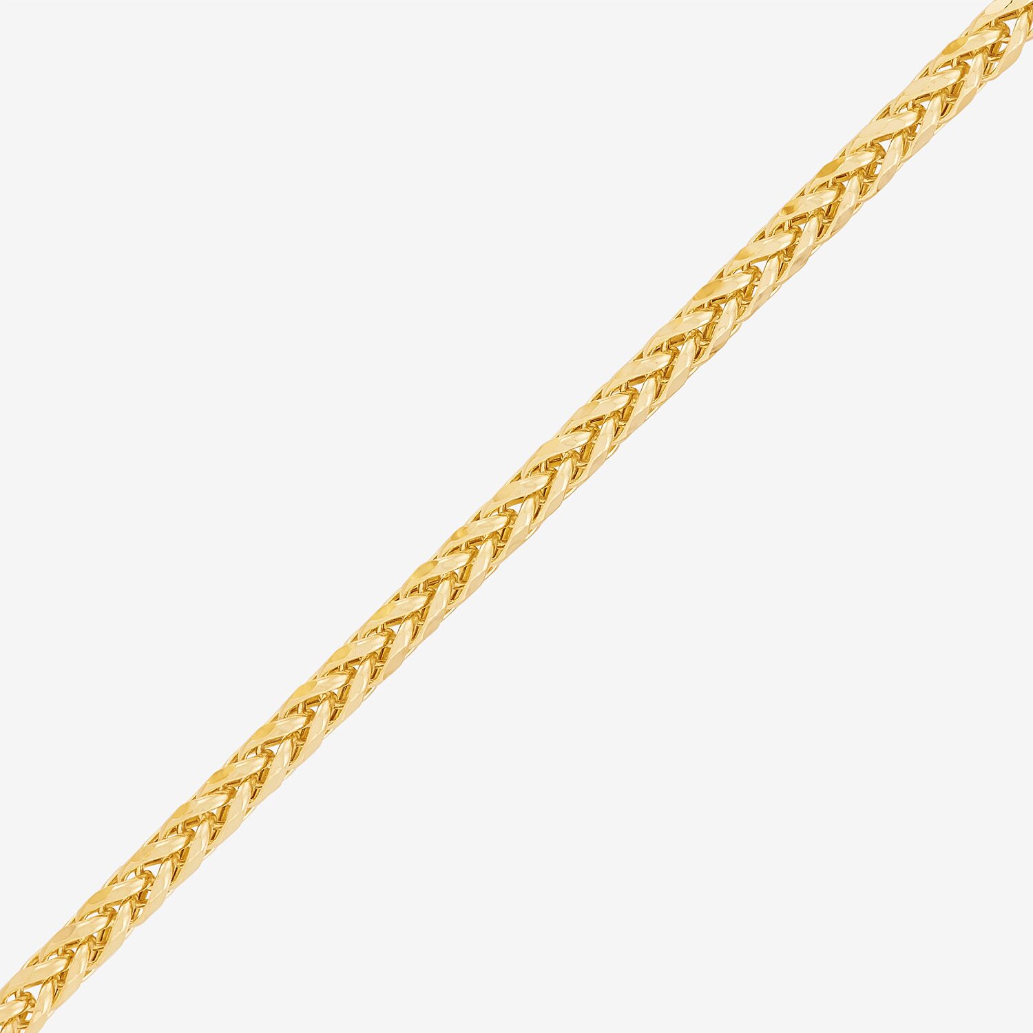 Womens 10K Gold 18 Inch Wheat Chain Necklace