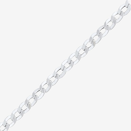 Womens 10K Gold 24 Inch Curb Chain Necklace