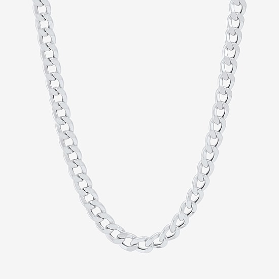 Womens 10K Gold 30 Inch Curb Chain Necklace
