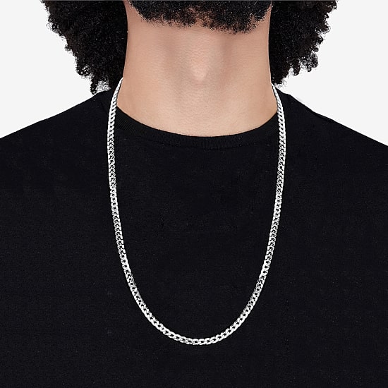 Womens 10K Gold 30 Inch Curb Chain Necklace