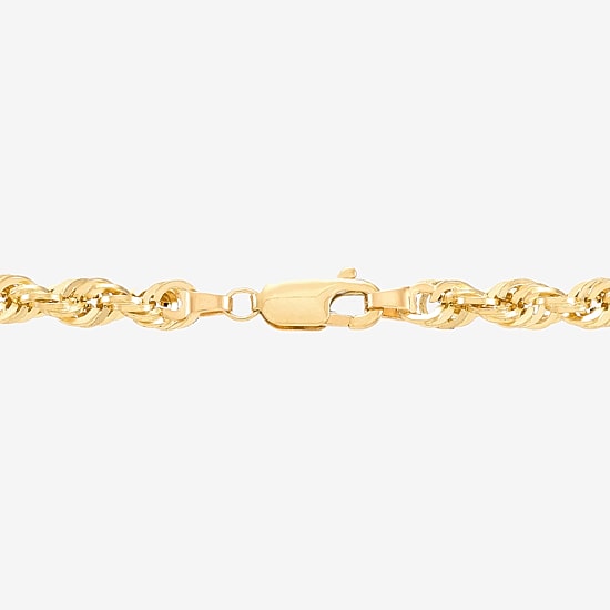 Womens 14K Gold 22 Inch Rope Chain Necklace