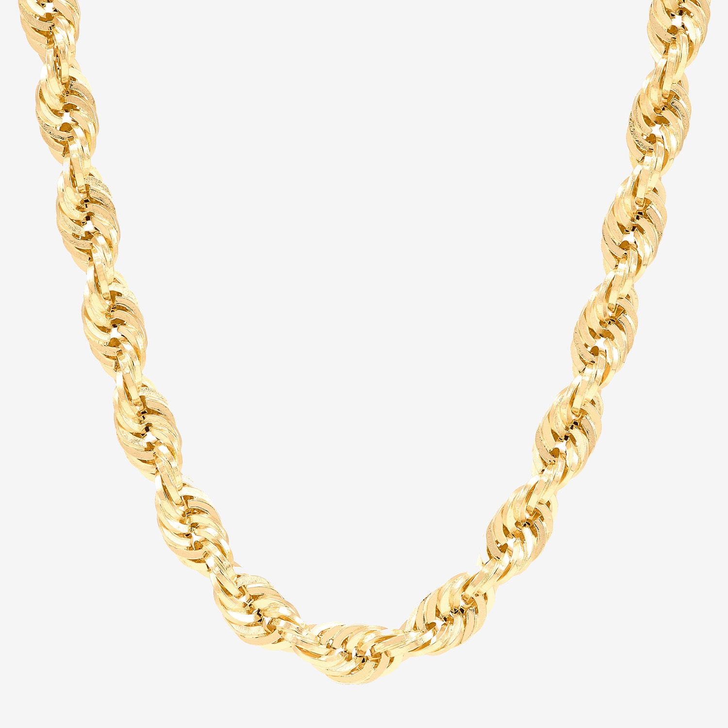 Womens 14K Gold 22 Inch Rope Chain Necklace