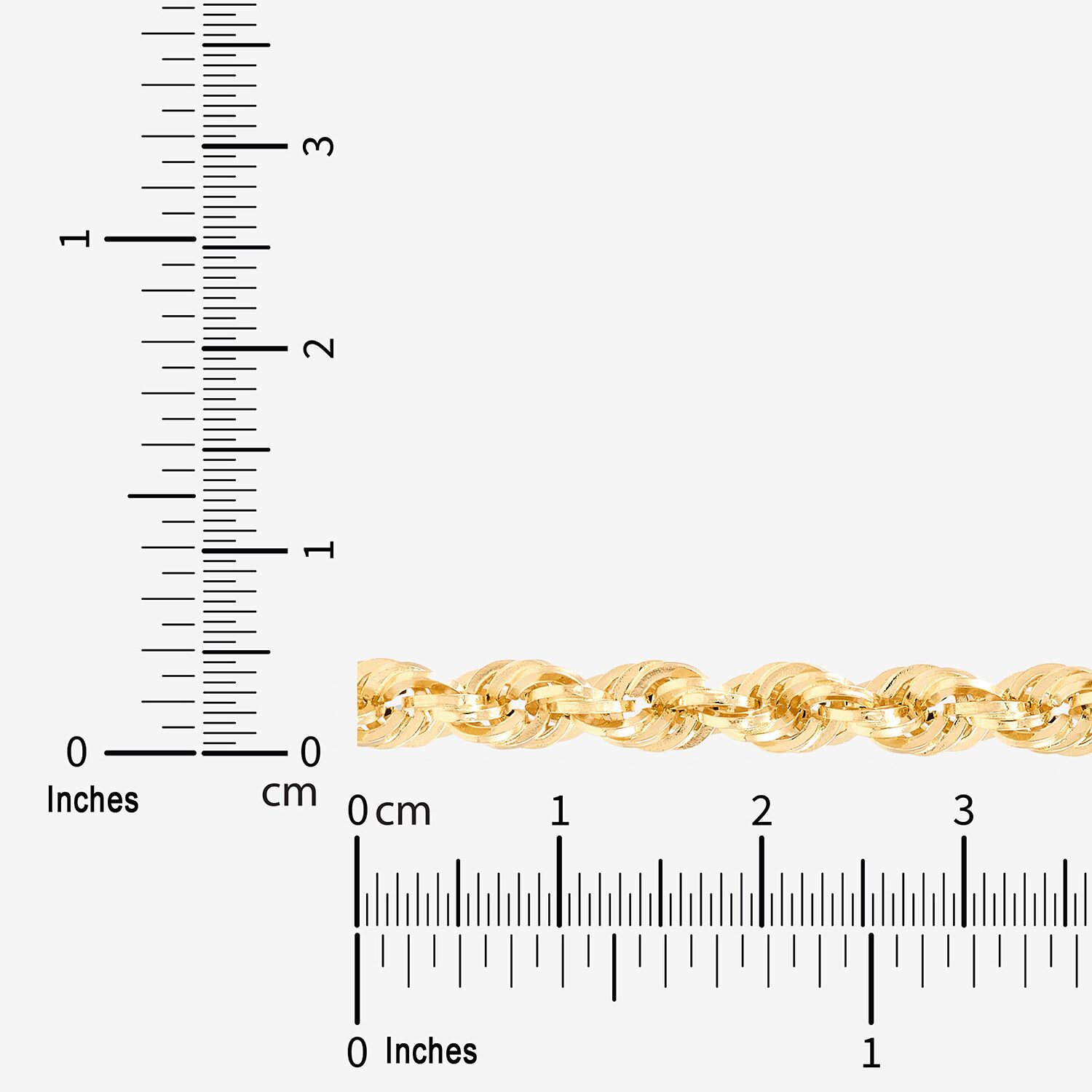 Womens 14K Gold 22 Inch Rope Chain Necklace