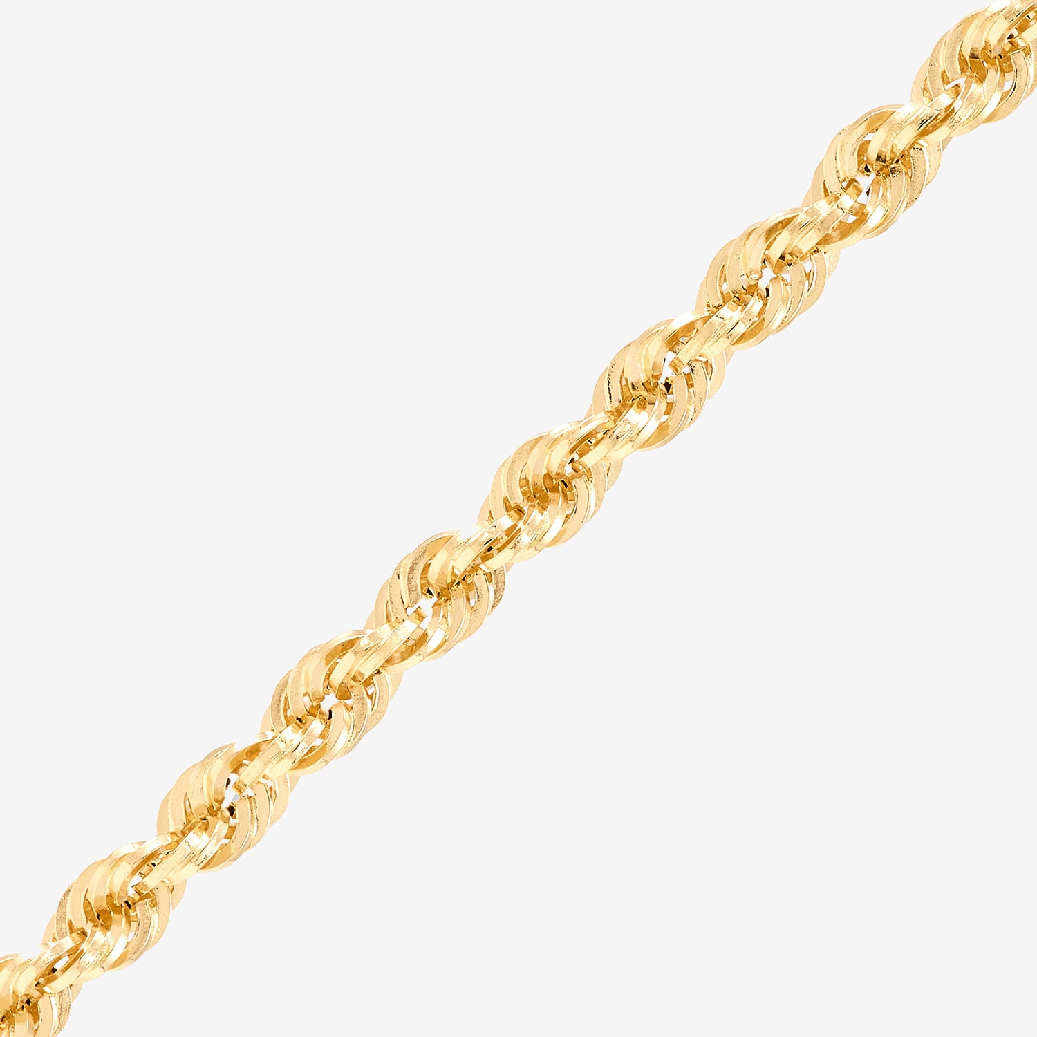 Womens 14K Gold 22 Inch Rope Chain Necklace