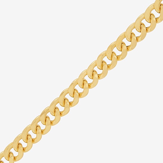 Womens 14K Gold 20 Inch Cuban Chain Necklace