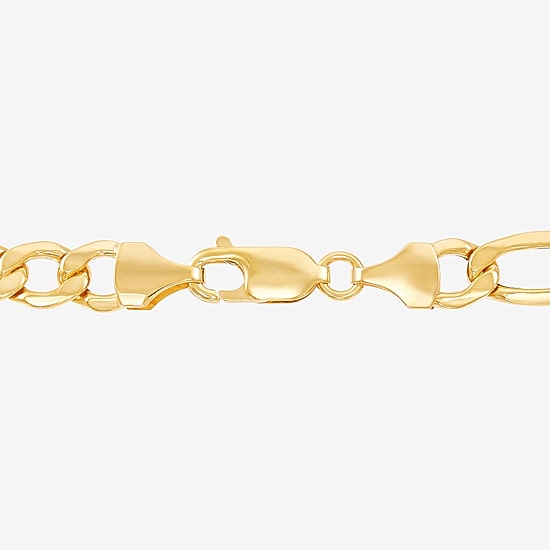 Womens 10K Gold 24 Inch Figaro Chain Necklace